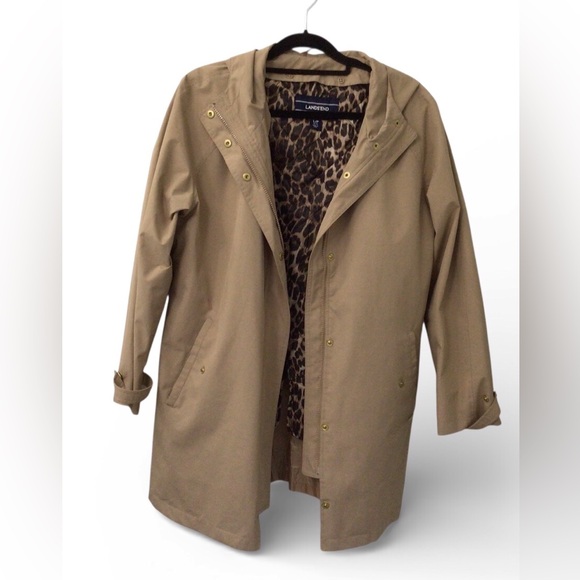 🎉🎉Host Pick 1/4 🎉🎉Lands' End Hooded Trench w/Removable Liner - Picture 3 of 7